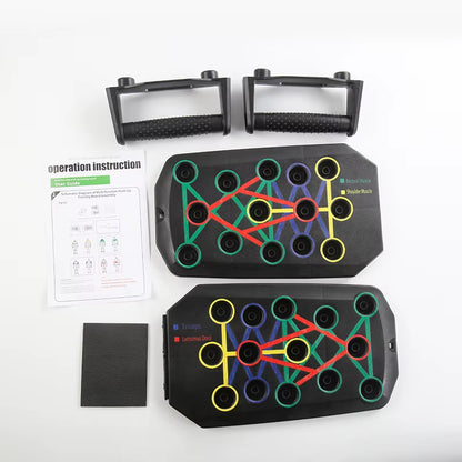Portable Foldable Push-Up Board Set with Handles Multifunctional Fitness Equipment for Chest Abdomen Arms Back Training